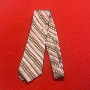 Calvin Klein Collection Purple and Gray Striped Tie